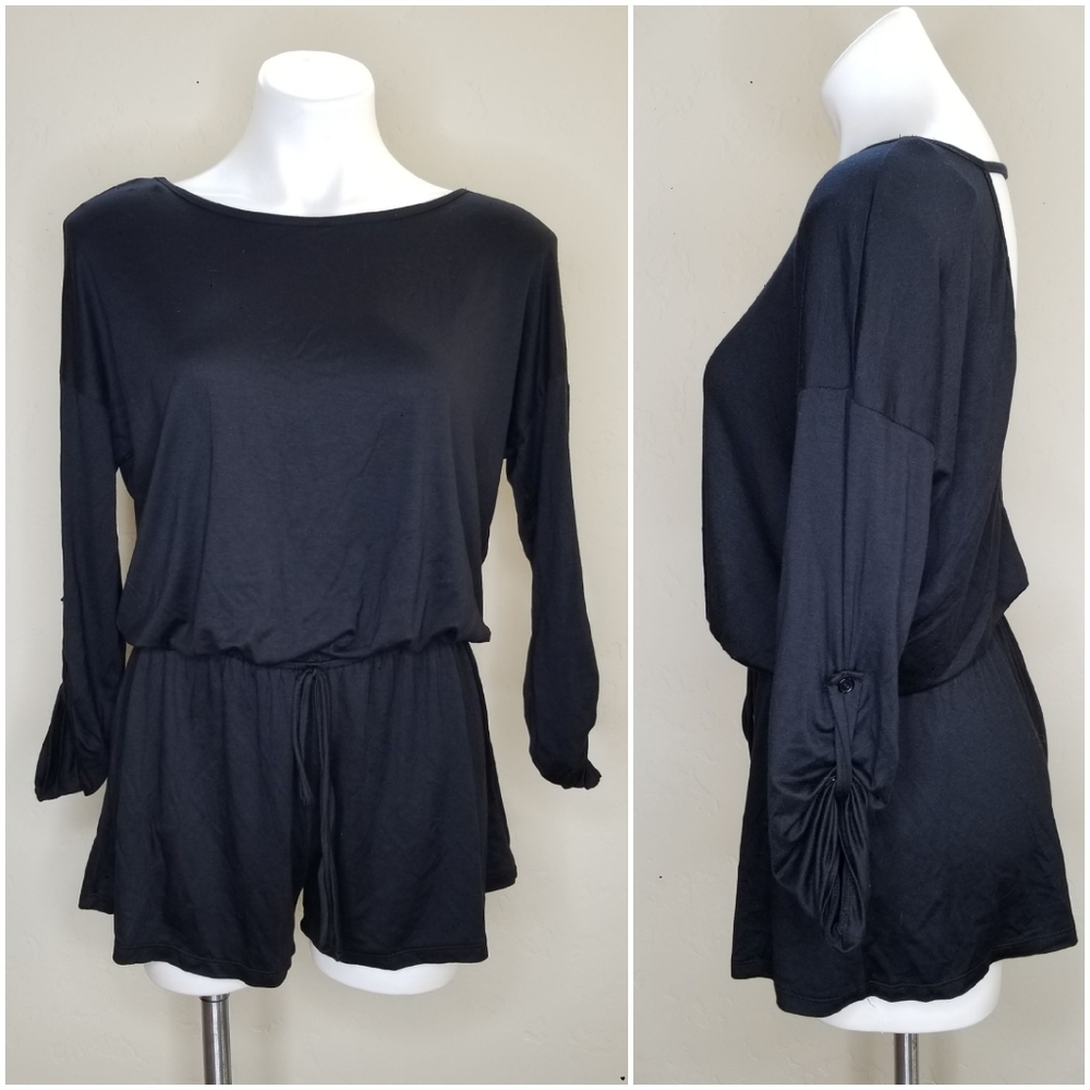 New KIKI LA RUE CHERISH | Alert Press Romper Black